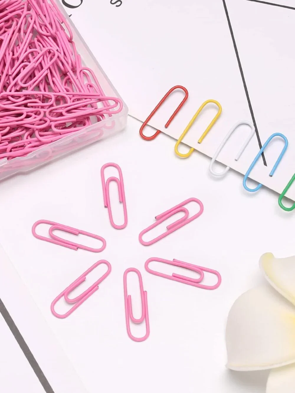 Elisel Paper Clips, 200pcs Medium Size (1.3 inch) Colored Paper Clip,Durable and